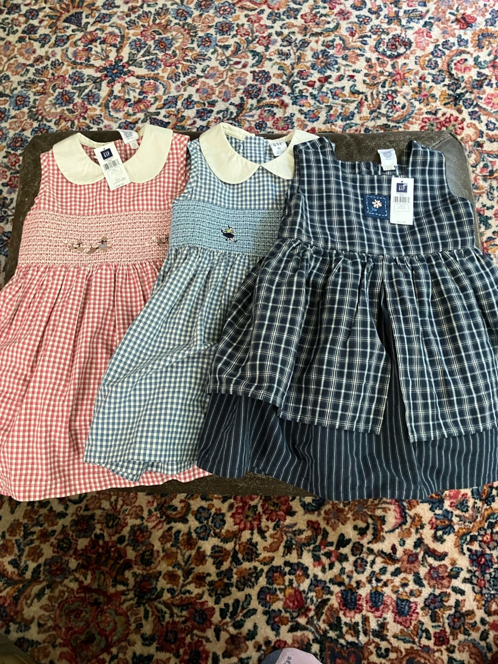Baby Gap 4XL Dress Bundle Pink, Light Blue, Navy